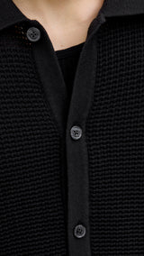 JACK & JONES JORALMERIA knit polo - black