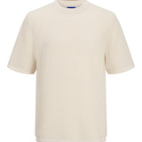 JACK & JONES JORALMERIA knit tee in sea salt - Image 3