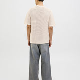 JACK & JONES JORALMERIA knit tee in sea salt - Image 2