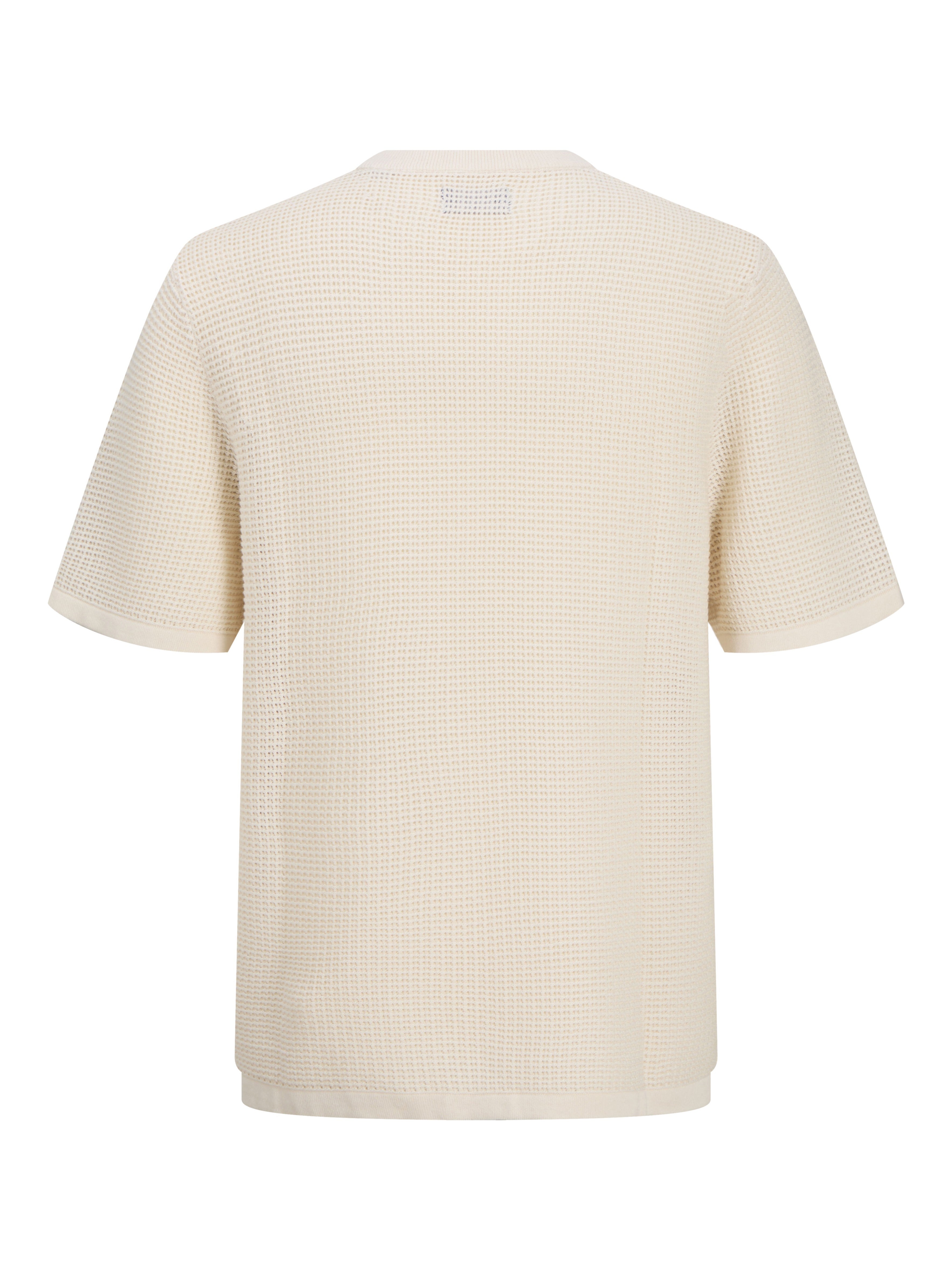 JACK & JONES JORALMERIA knit tee in sea salt - Image 4