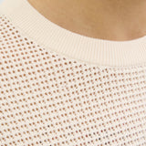 JACK & JONES JORALMERIA knit tee in sea salt - Image 6