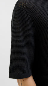 JACK & JONES JORALMERIA knit tee - black
