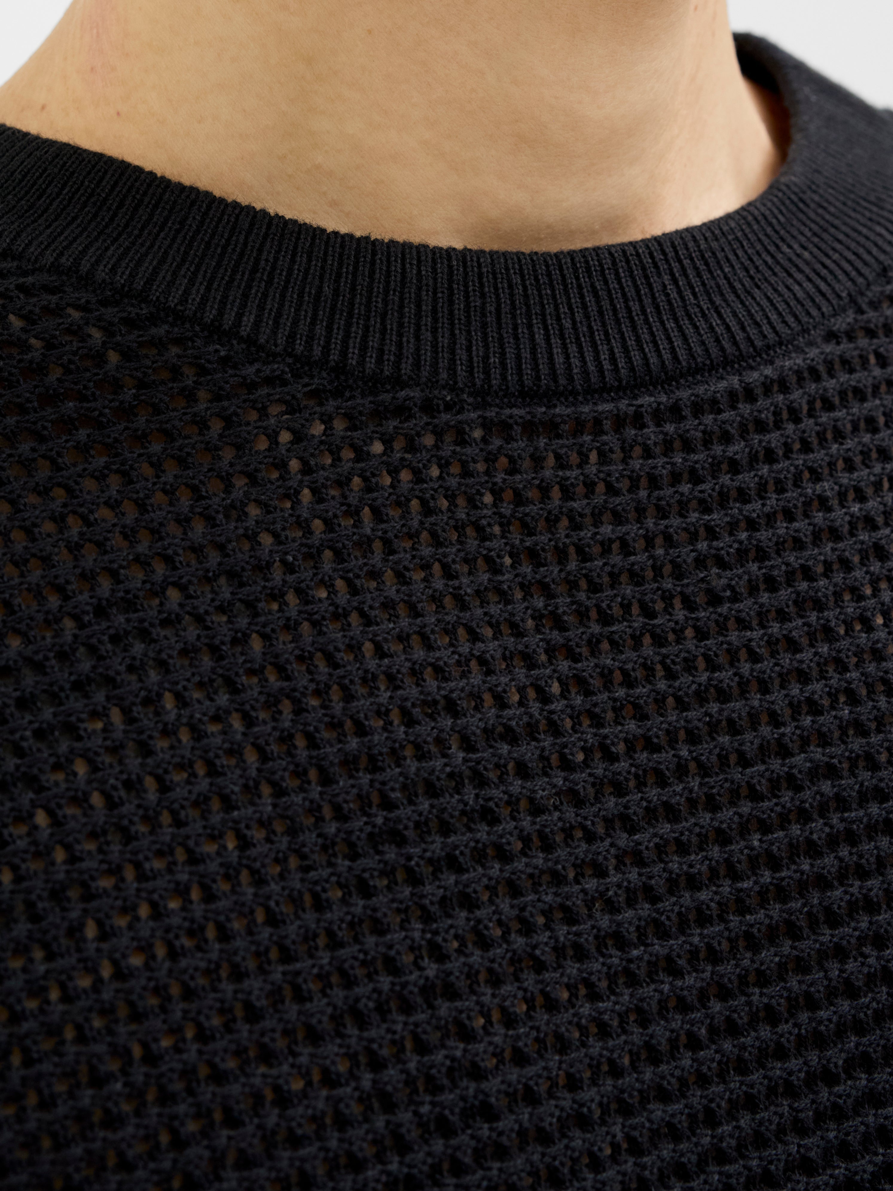 JACK & JONES JORALMERIA knit tee - black