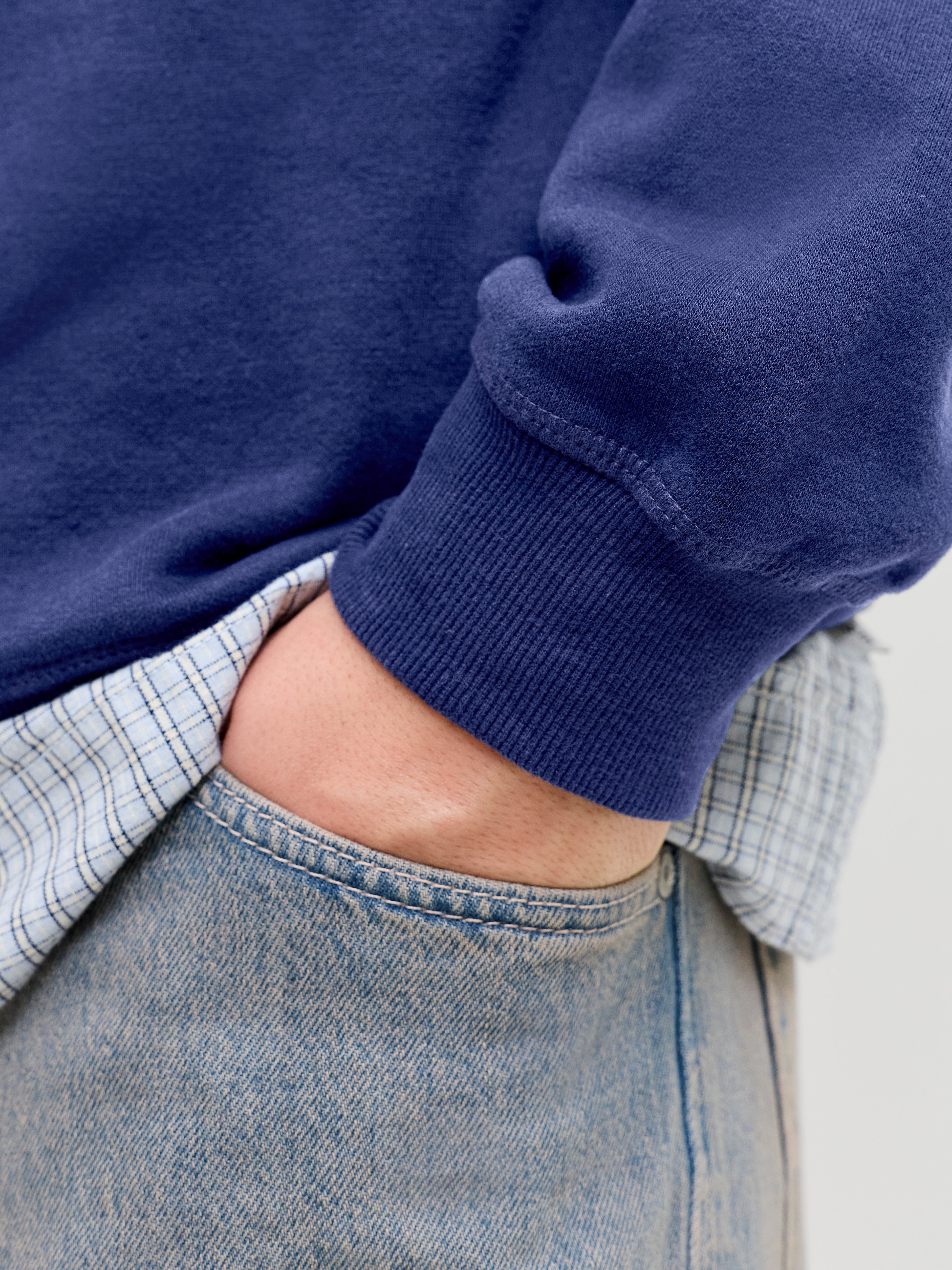 JACK & JONES JORBLEECKER branding sweat crew - black jj
