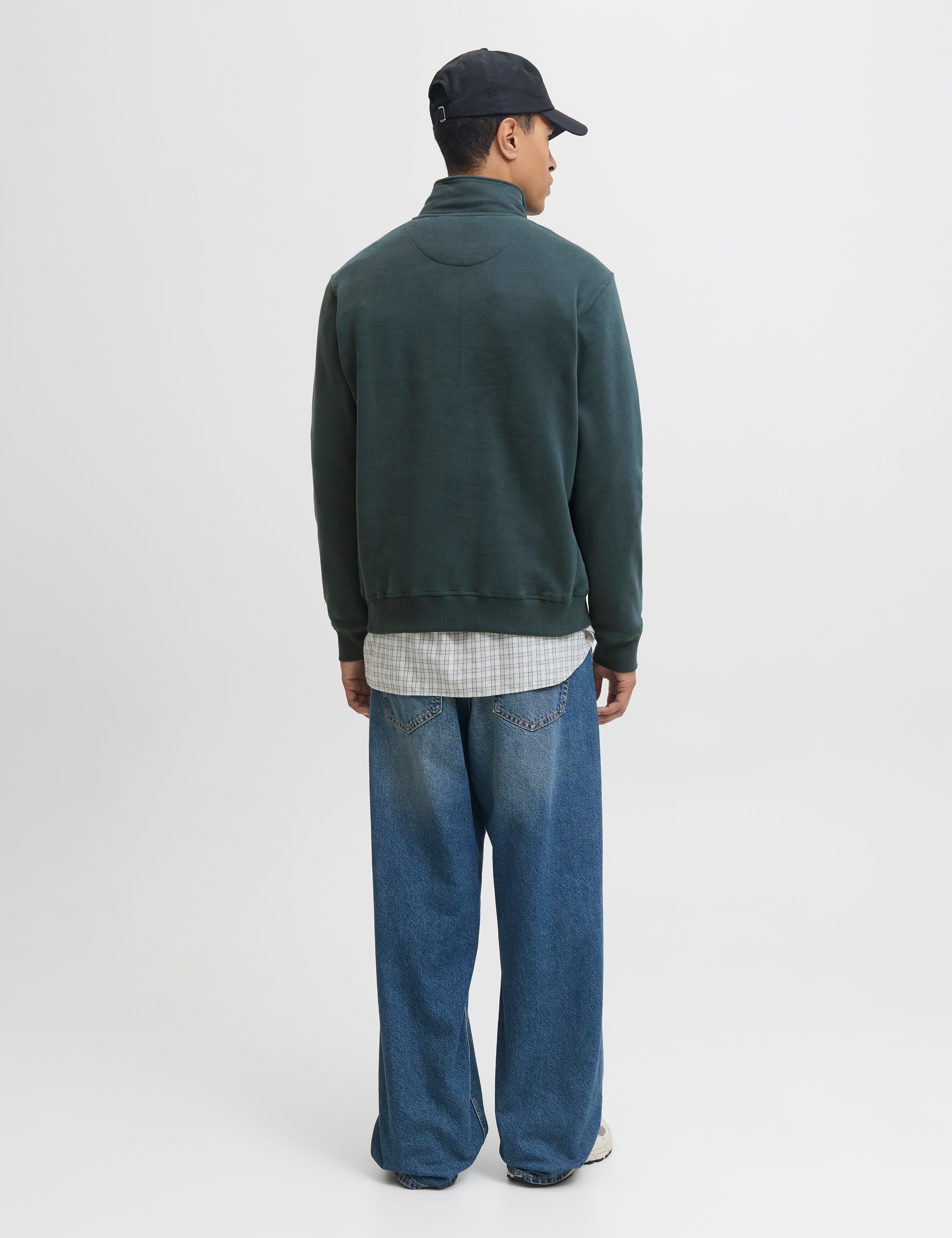 JACK & JONES JORBLEECKER branding sweat high neck - forest river jj