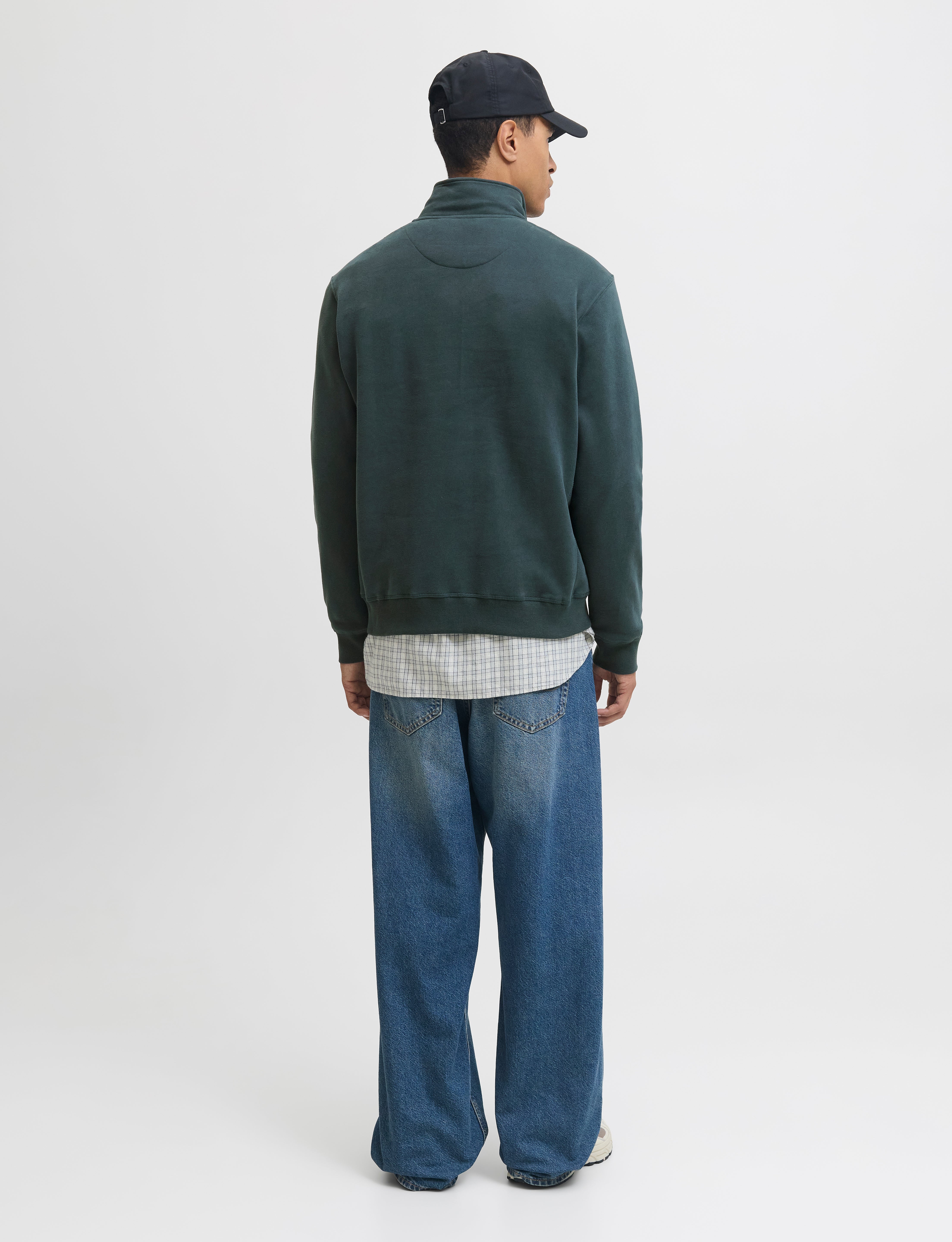 JACK & JONES JORBLEECKER branding sweat high neck - forest river jj