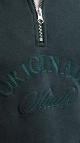 JACK & JONES JORBLEECKER branding sweat high neck - forest river jj