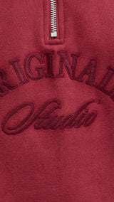 JACK & JONES JORBLEECKER branding sweat high neck - tibetan red org