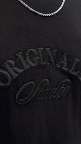 JACK & JONES JORBLEECKER branding tee - black org