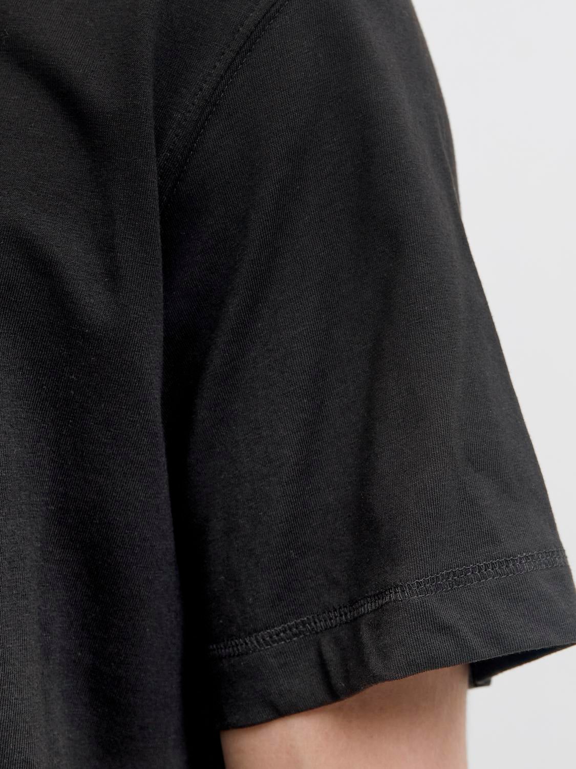 JACK & JONES JORBLEECKER branding tee - black org