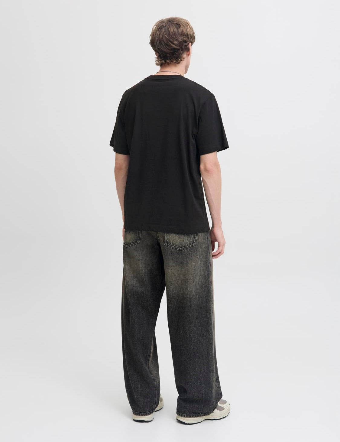 JACK & JONES JORBLEECKER branding tee - black org