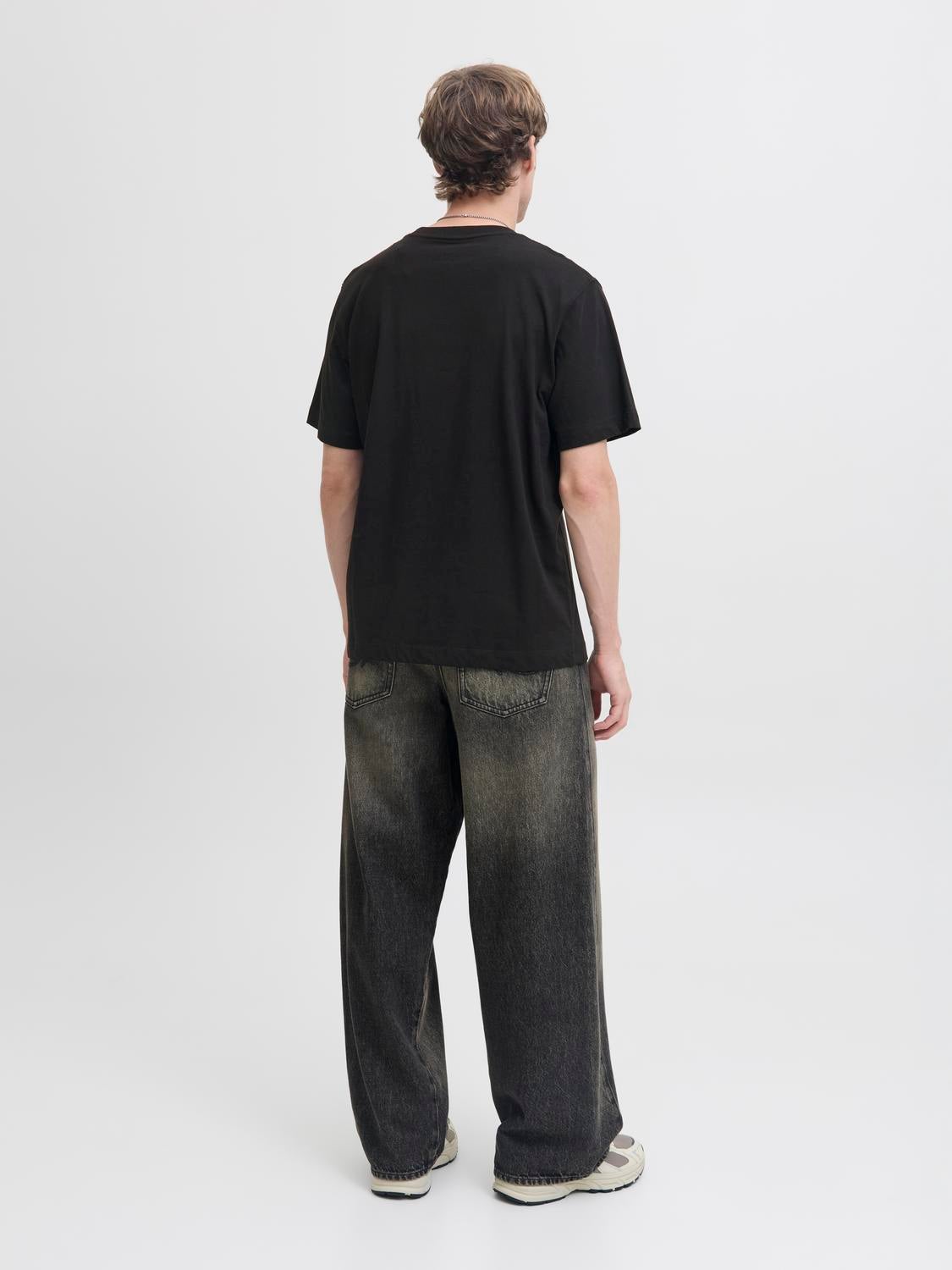 JACK & JONES JORBLEECKER branding tee - black org
