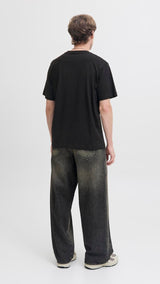 JACK & JONES JORBLEECKER branding tee - black org