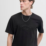 JACK & JONES JORBLEECKER branding tee - black org