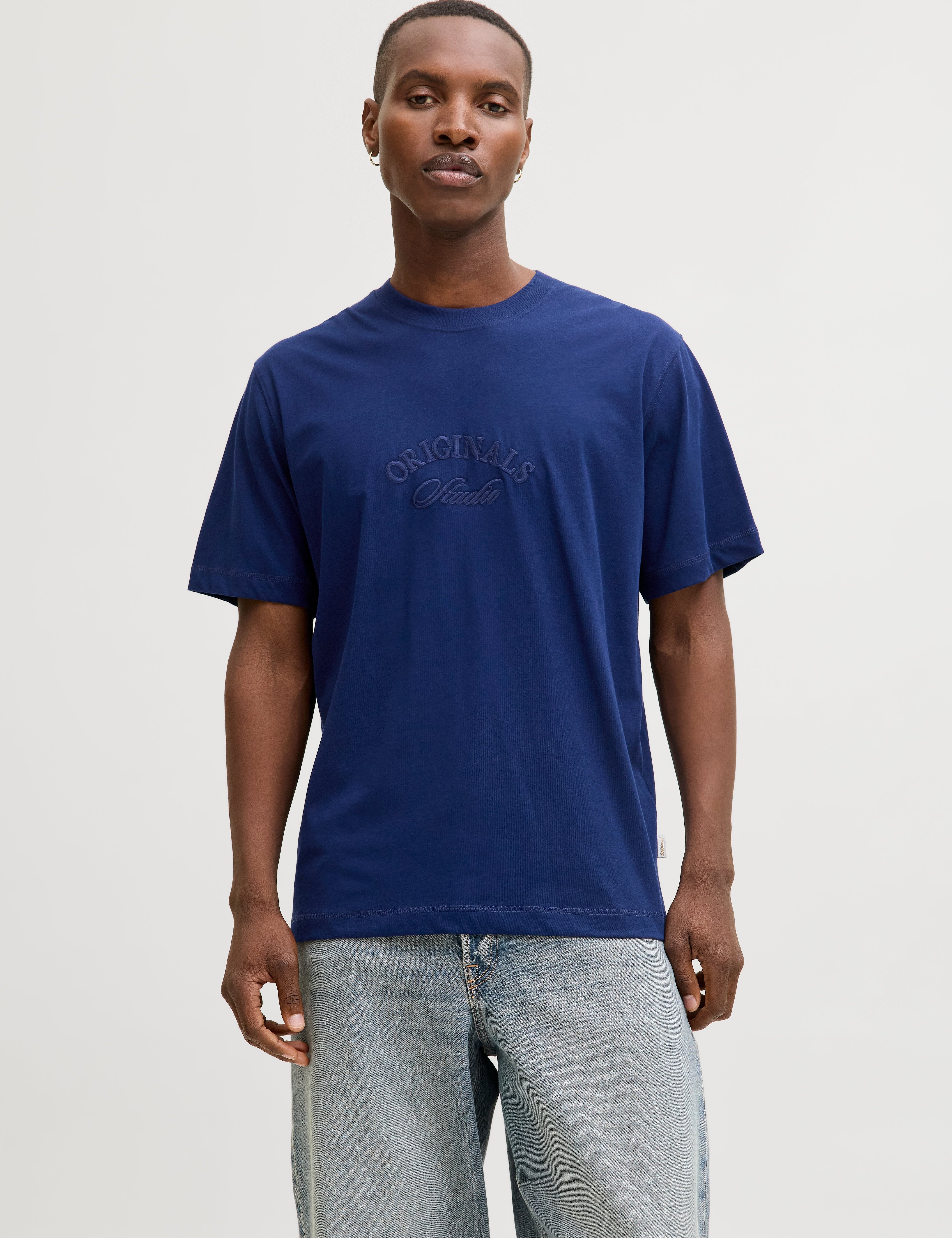 JACK & JONES JORBLEECKER branding tee - ocean cavern org