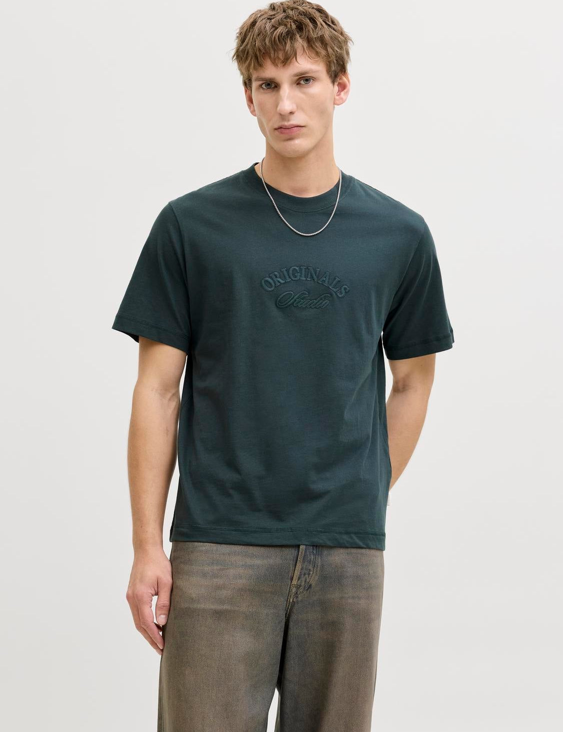 JACK & JONES JORBLEECKER branding tee - forest river org