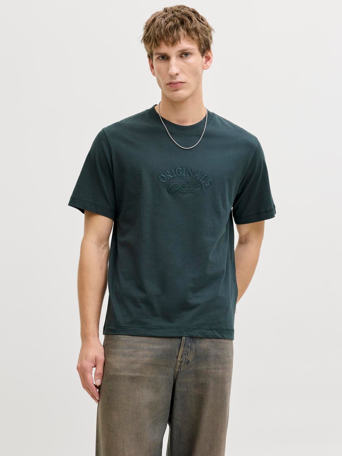 JACK & JONES JORBLEECKER branding tee - forest river org