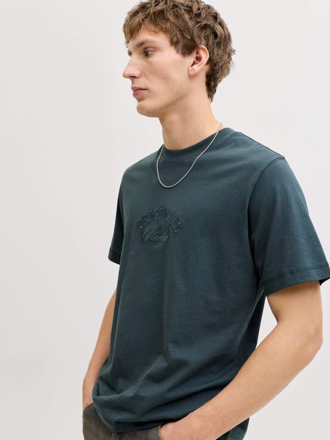 JACK & JONES JORBLEECKER branding tee - forest river org