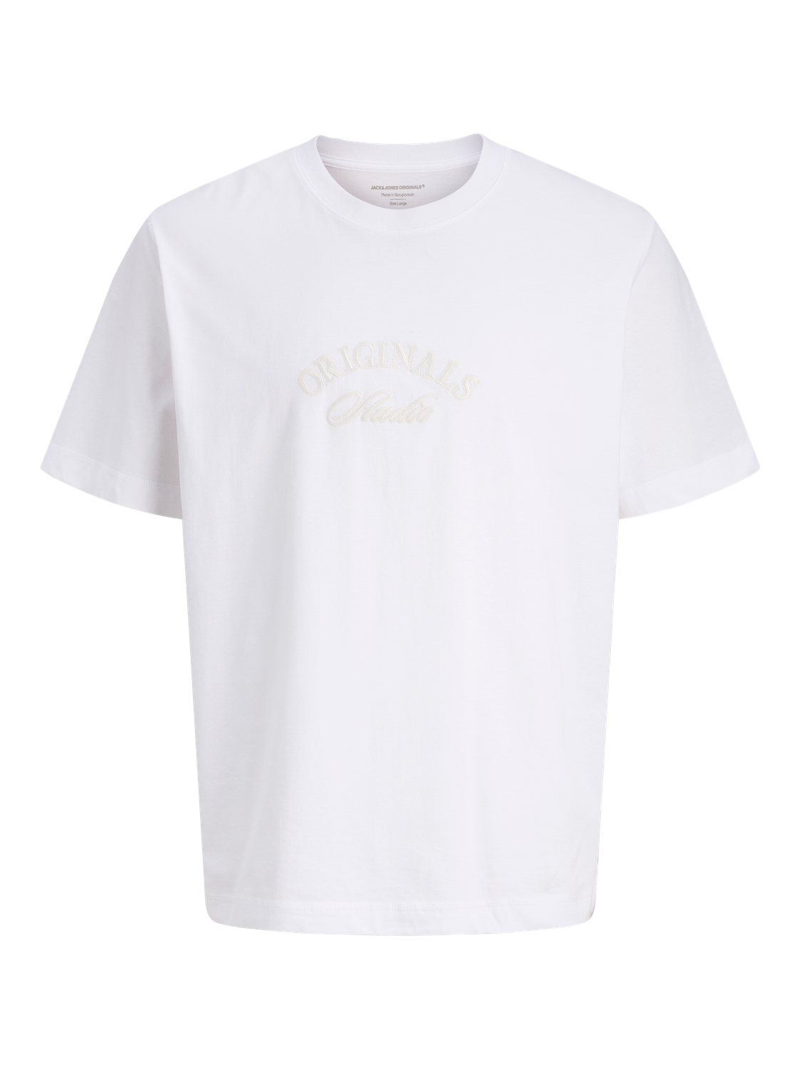 JACK & JONES JORBLEECKER branding tee - bright white org