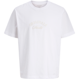 JACK & JONES JORBLEECKER branding tee - bright white org
