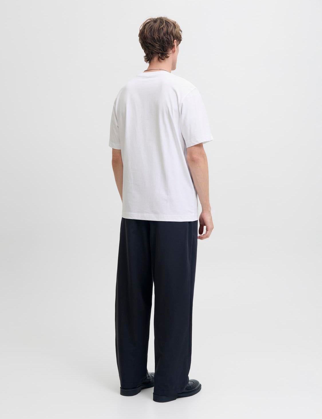 JACK & JONES JORBLEECKER branding tee - bright white org
