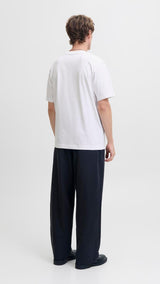 JACK & JONES JORBLEECKER branding tee - bright white org