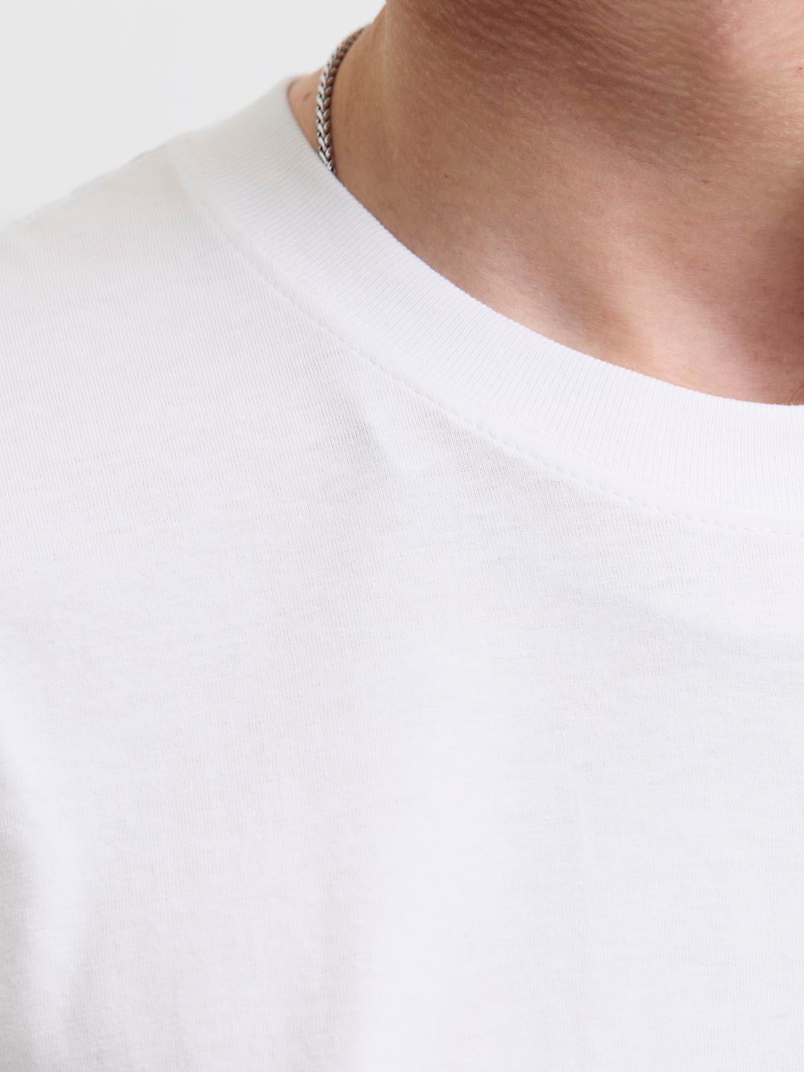 JACK & JONES JORBLEECKER branding tee - bright white org