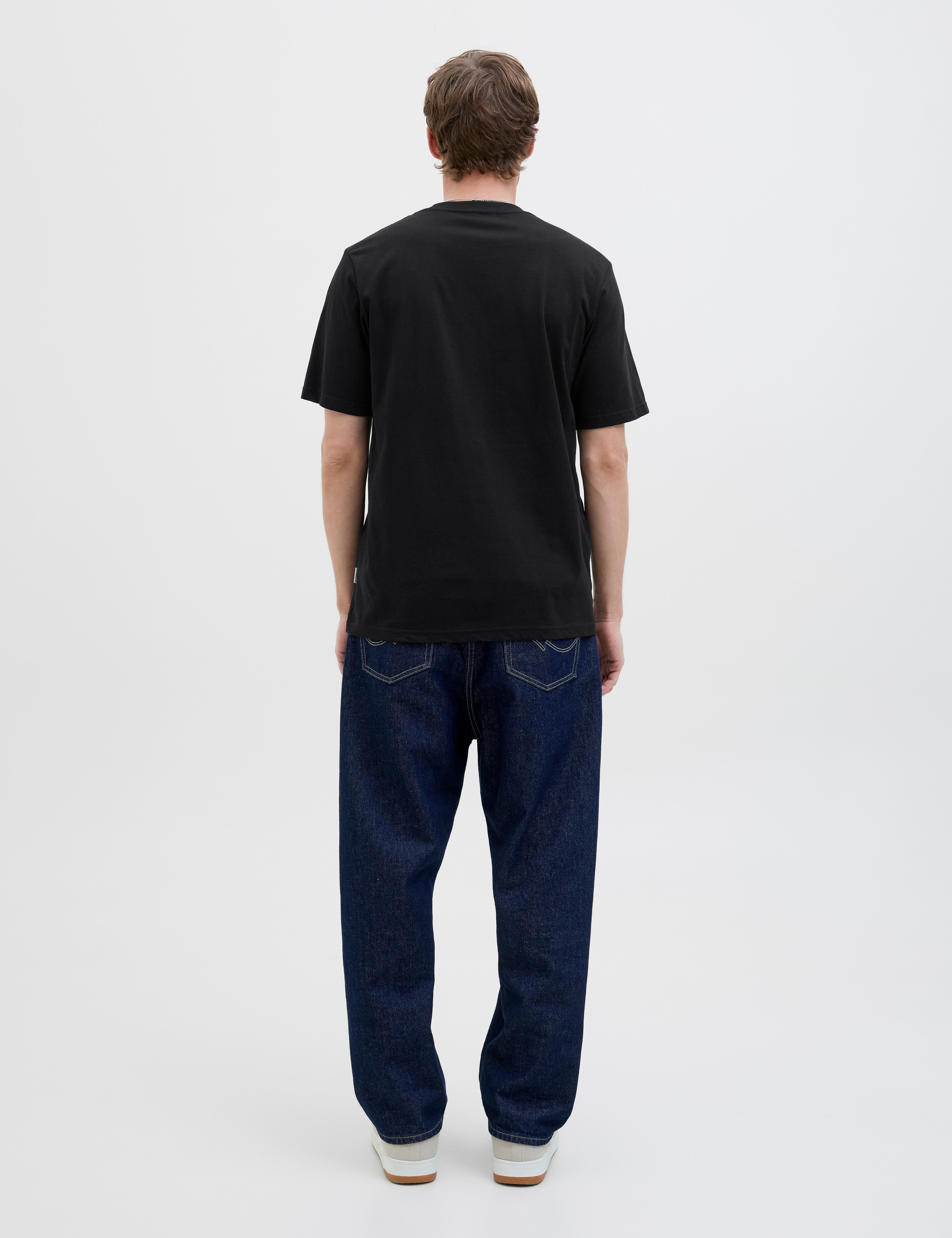JACK & JONES JORCANGGU front branding tee in black - Image 2