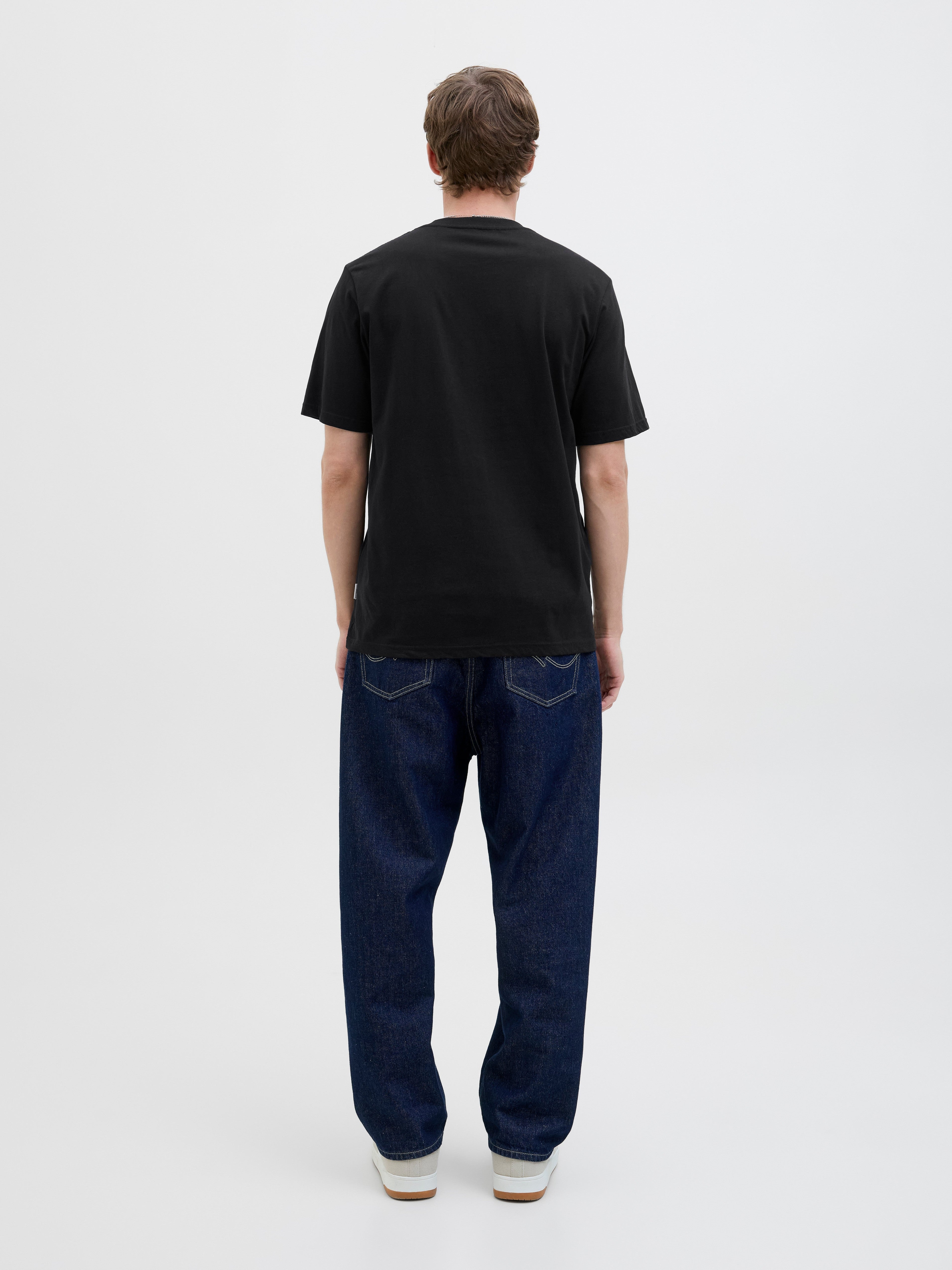 JACK & JONES JORCANGGU front branding tee in black - Image 2