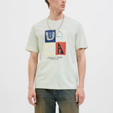JACK & JONES JORCANGGU front branding tee in celadon tint - Image 1