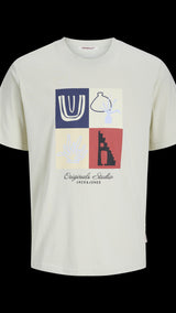 JACK & JONES JORCANGGU front branding tee in celadon tint - Image 3