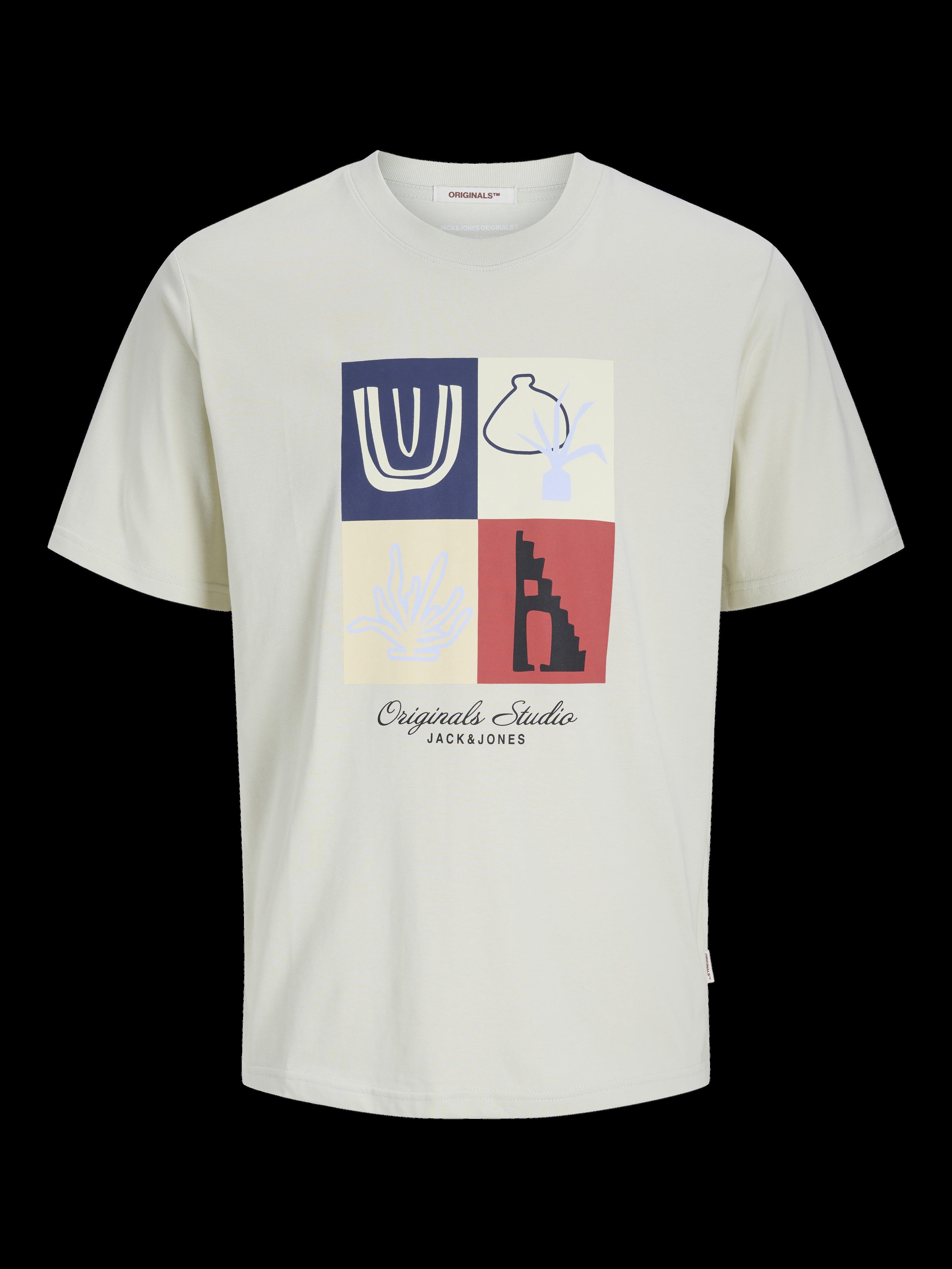 JACK & JONES JORCANGGU front branding tee in celadon tint - Image 3