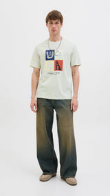 JACK & JONES JORCANGGU front branding tee in celadon tint - Image 4