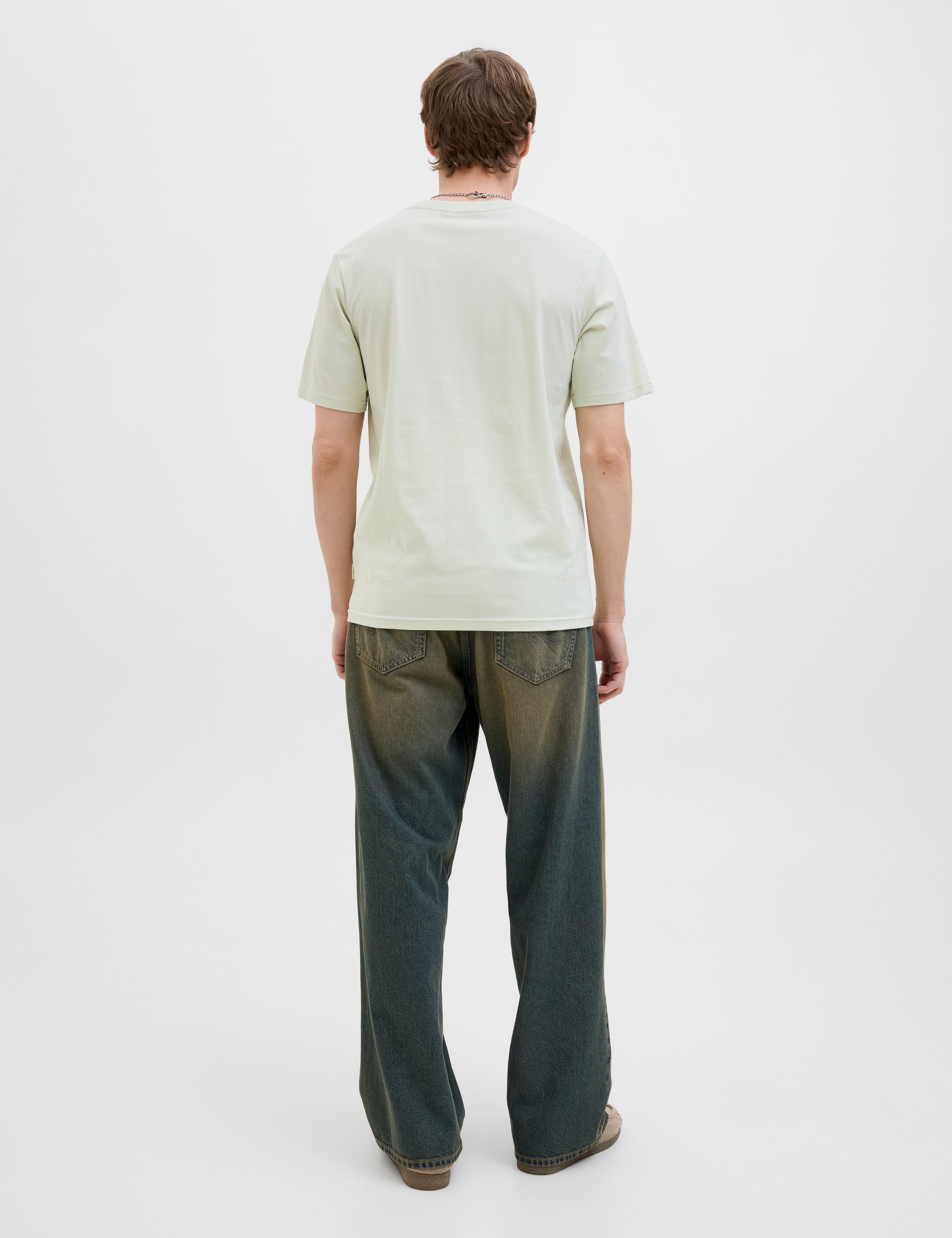 JACK & JONES JORCANGGU front branding tee in celadon tint - Image 2