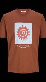 JACK & JONES JORCANGGU front branding tee in arabian spice - Image 3