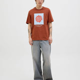 JACK & JONES JORCANGGU front branding tee in arabian spice - Image 4