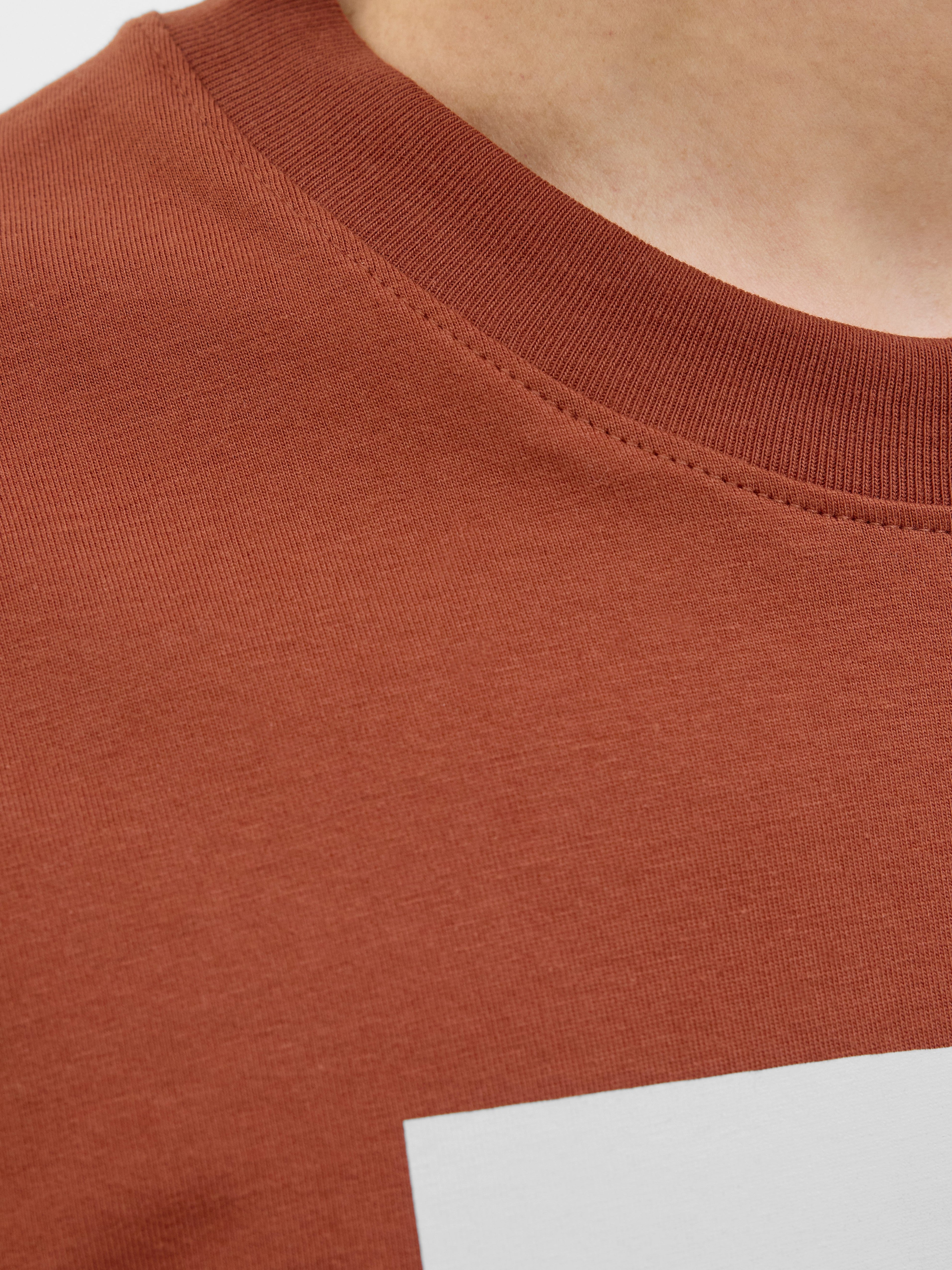 JACK & JONES JORCANGGU front branding tee in arabian spice - Image 6