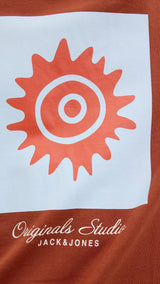 JACK & JONES JORCANGGU front branding tee in arabian spice - Image 5