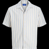 JACK & JONES JORGRAMERCY jersey resort shirt in skyway - Image 3