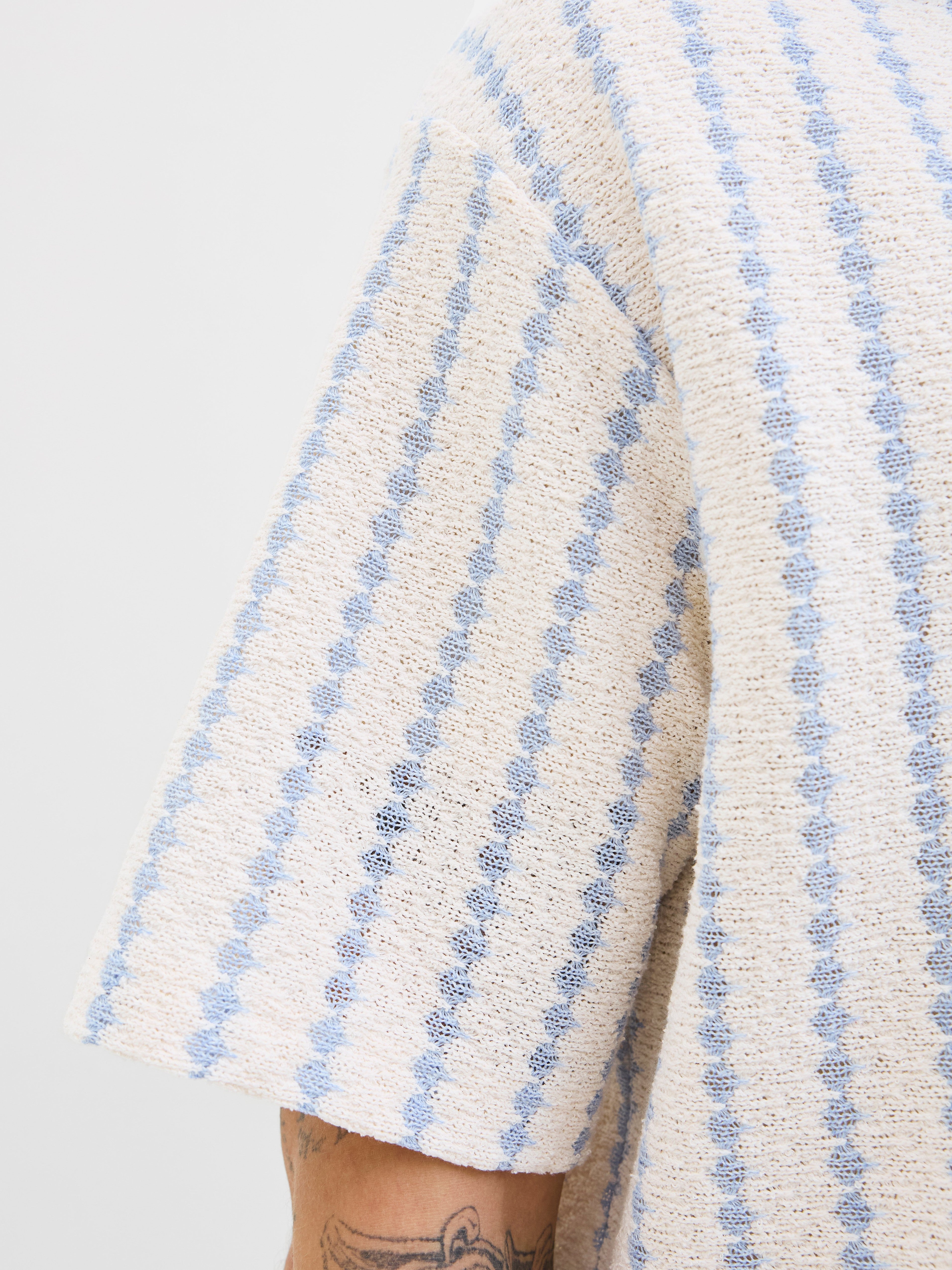 JACK & JONES JORGRAMERCY jersey resort shirt in skyway - Image 5
