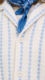 JACK & JONES JORGRAMERCY jersey resort shirt in skyway - Image 6