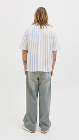 JACK & JONES JORGRAMERCY jersey resort shirt in skyway - Image 2