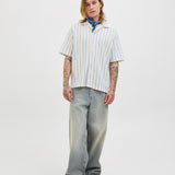 JACK & JONES JORGRAMERCY jersey resort shirt in skyway - Image 4