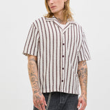 JACK & JONES JORGRAMERCY jersey resort shirt in antique white - Image 1