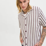 JACK & JONES JORGRAMERCY jersey resort shirt in antique white - Image 7