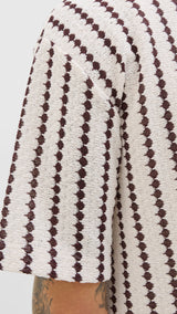 JACK & JONES JORGRAMERCY jersey resort shirt in antique white - Image 5