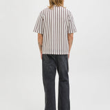 JACK & JONES JORGRAMERCY jersey resort shirt in antique white - Image 2