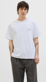 JACK & JONES JORHYDRA photo tee crew neck in bright white - Image 1