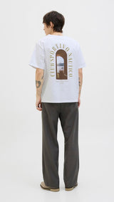 JACK & JONES JORHYDRA photo tee crew neck in bright white - Image 2