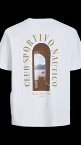 JACK & JONES JORHYDRA photo tee crew neck in bright white - Image 4